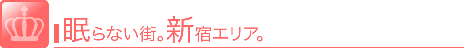 眠らない街。新宿風俗　求人。
