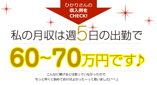 ひかりさんの収入例をCHECK！